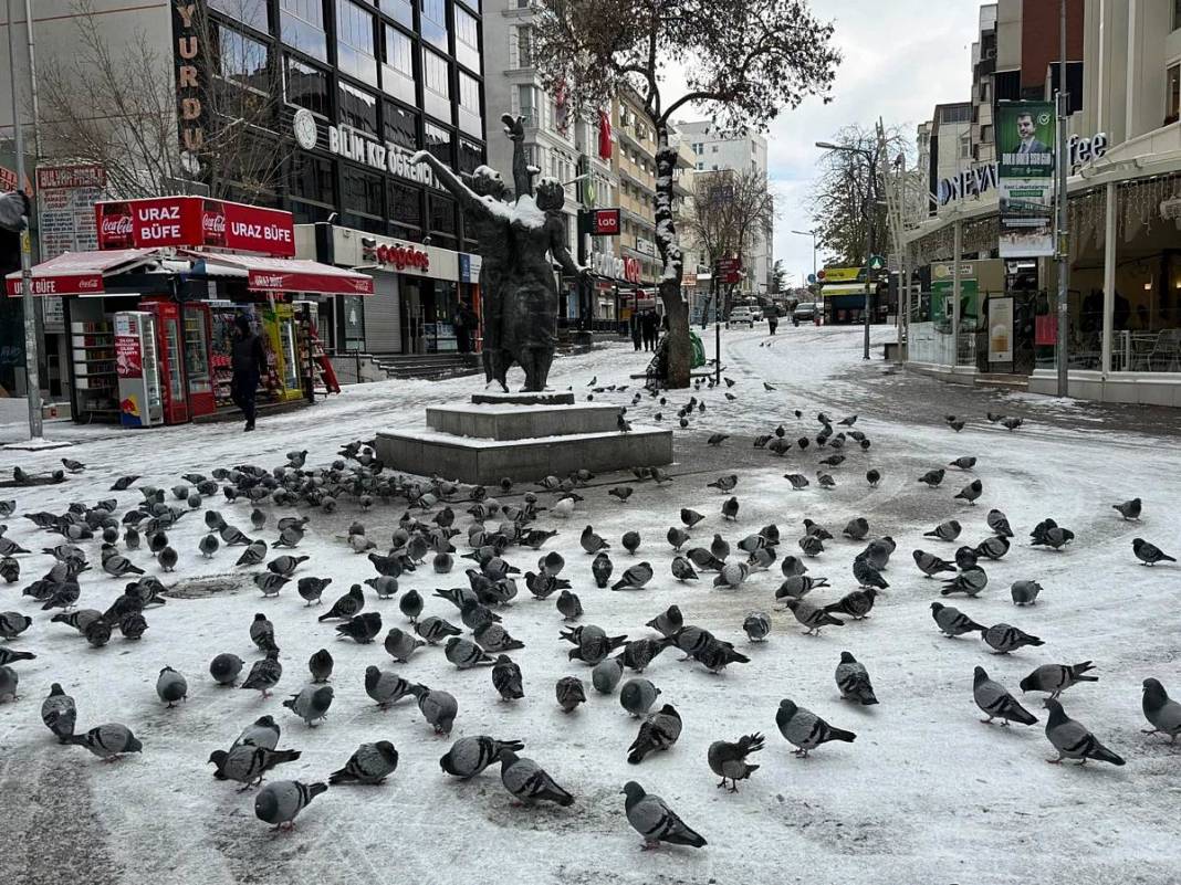 Güvenpark'ta banklar sadece kardan adamlara rezerve! 2